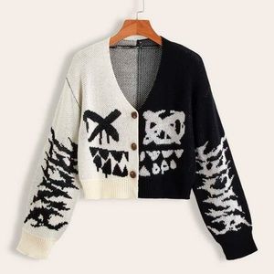 Grunge monster like button up shirt